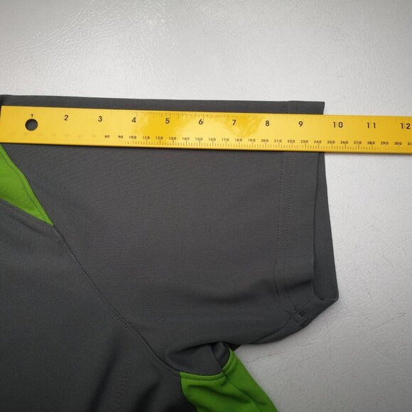 Under Armour Heatgear Men's Size Small Grey & Lime Green Loose Fit Polo Shirt - Picture 8 of 11